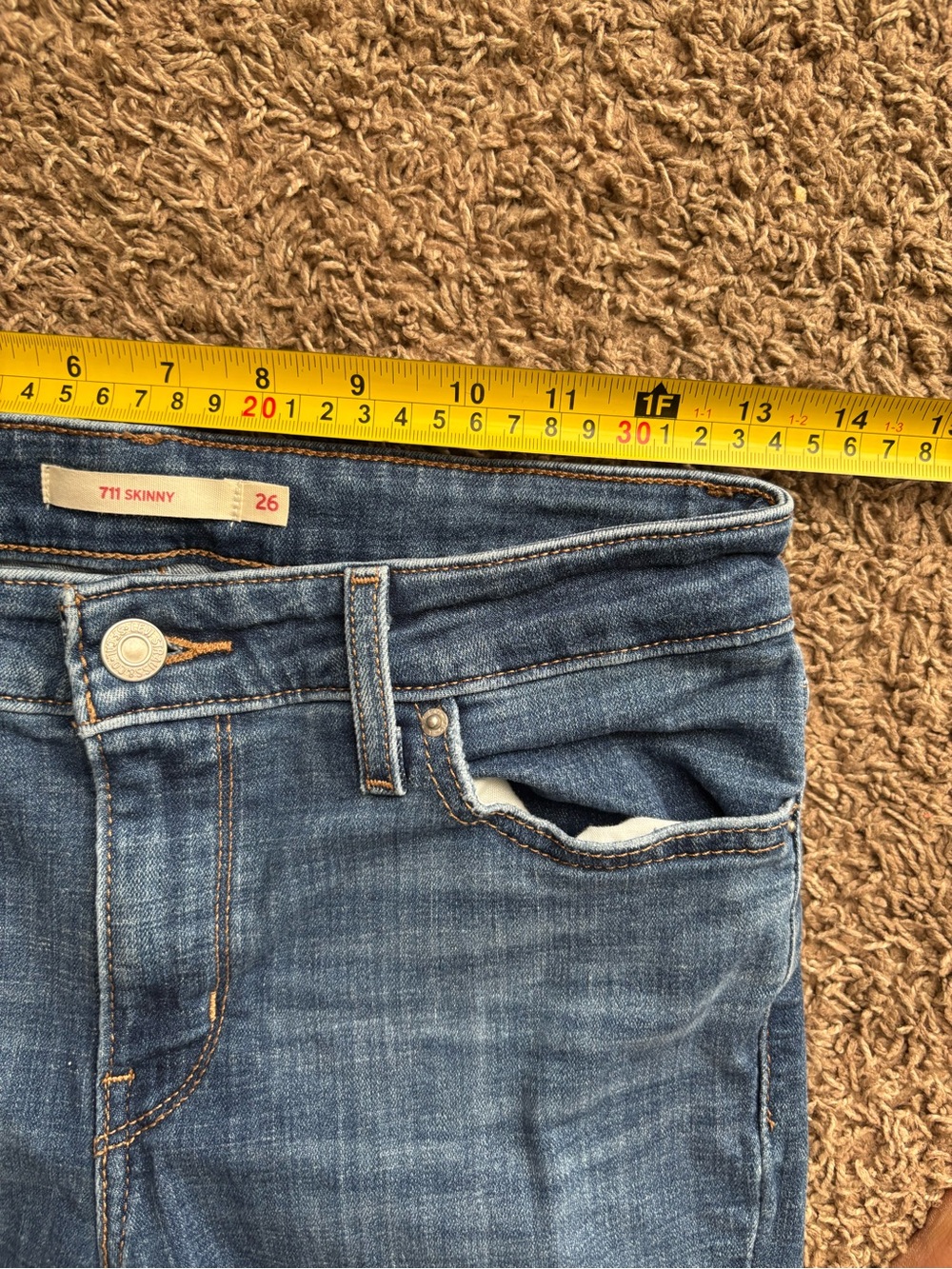 Levi's 711 Women's Skinny Jeans - Blue - Picture 5 of 6